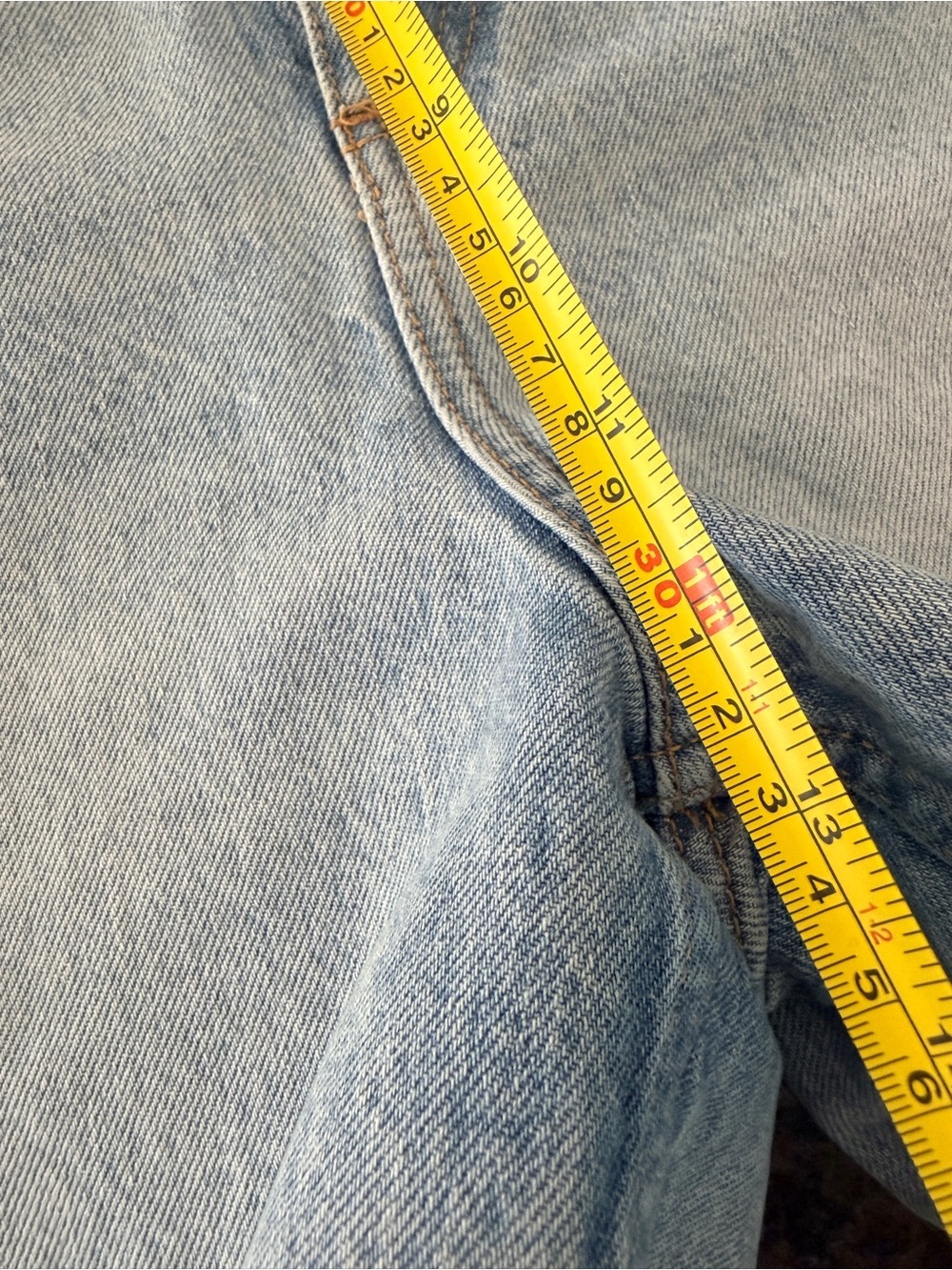 Light Blue Distressed Zara High Waisted Denim Shorts - Picture 8 of 8